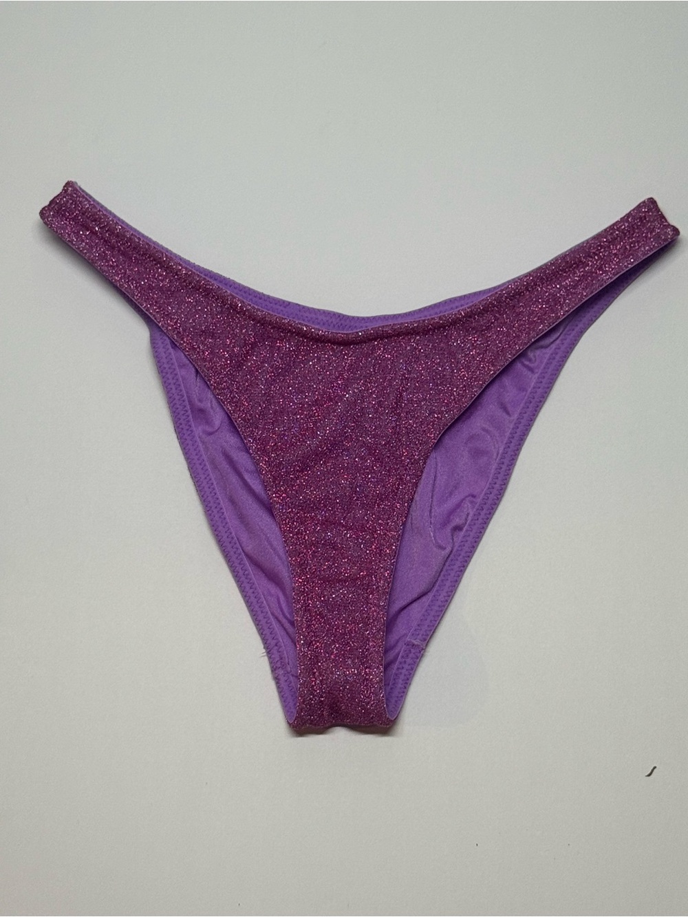 Triangl Purple Glitter High-Cut Bikini Bottom